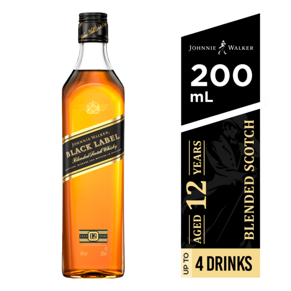 Johnnie Walker Black Label 12 Yr Scotch Whisky 200ml