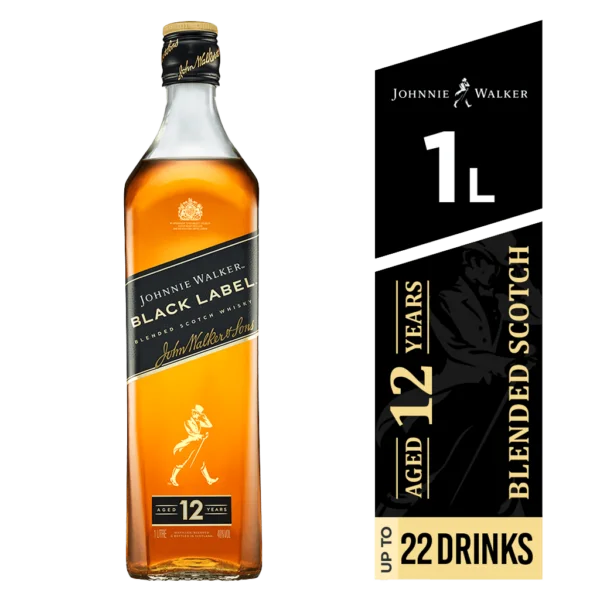 Johnnie Walker Black Label Scotch Whisky 1Lt - Naughty Grape