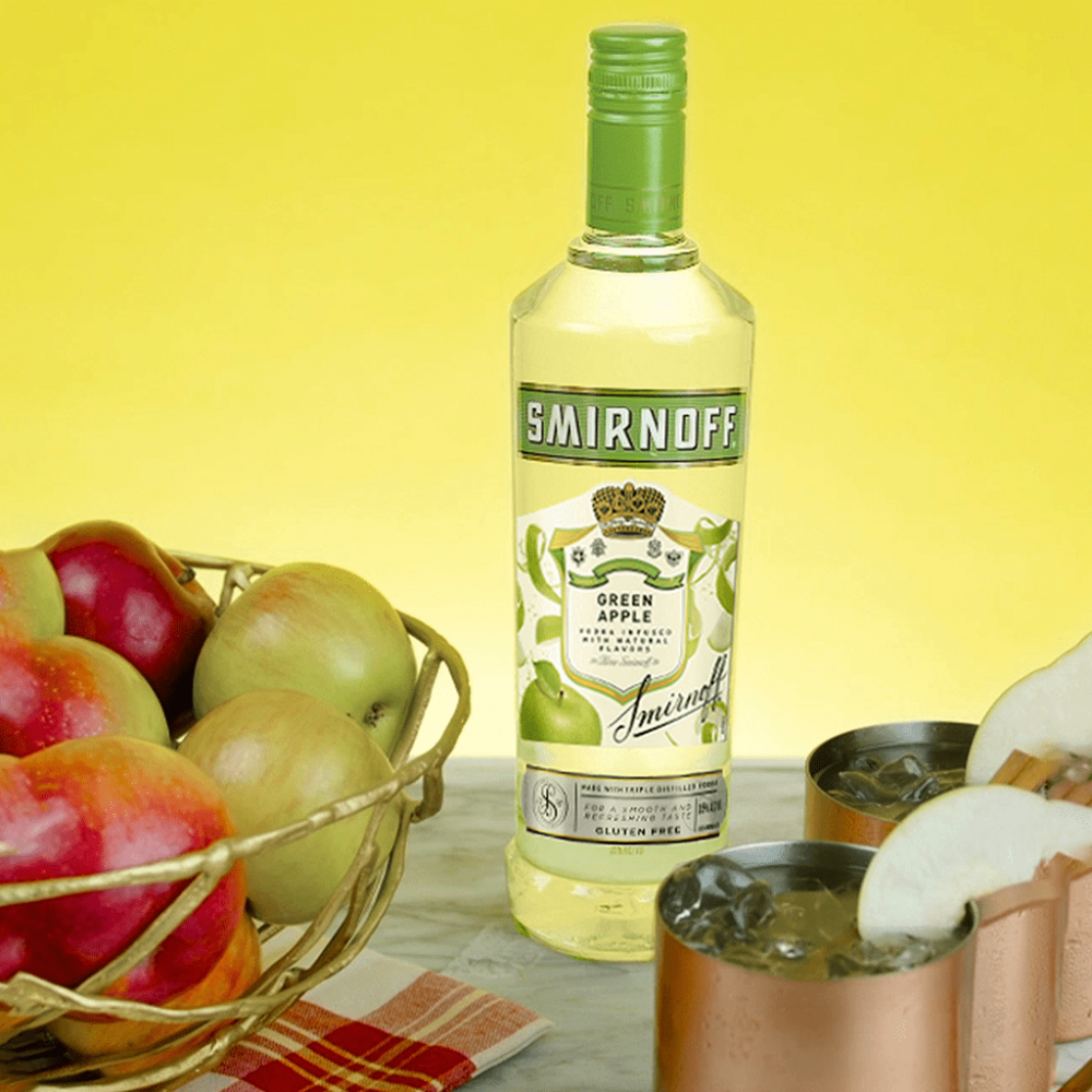 Smirnoff Green Apple Vodka 750ml Naughty Grape