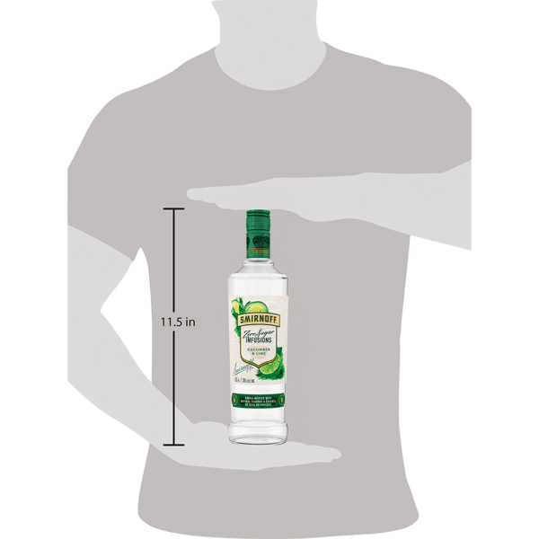 Smirnoff Infusions Cucumber & Lime Vodka Zero Sugar 750ml