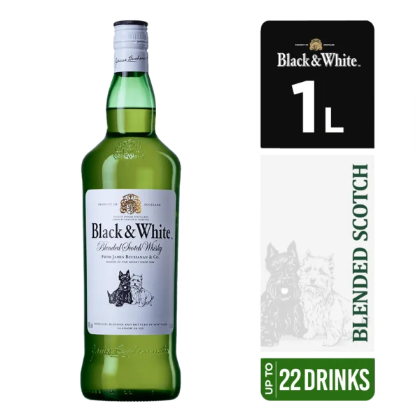 Black & White Scotch Whisky 1Lt - Naughty Grape