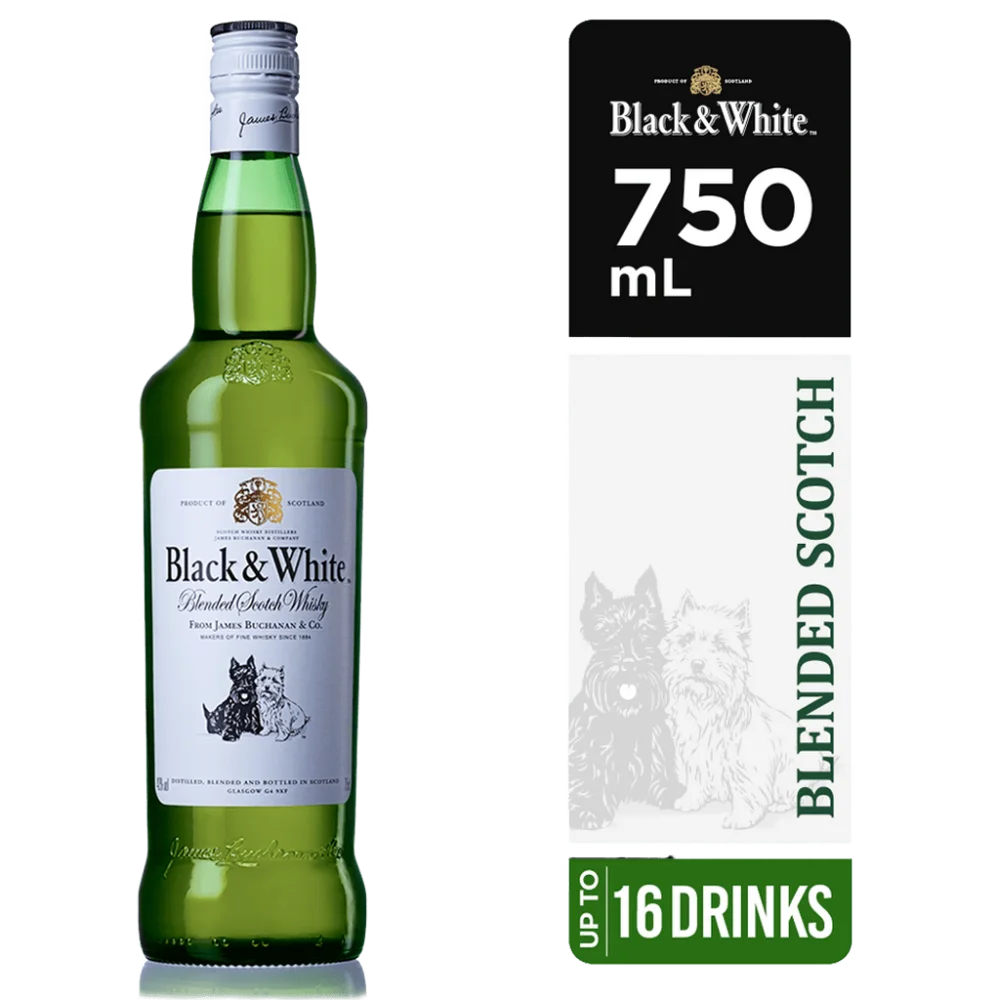 Black & White Scotch Whisky 750mL - Naughty Grape