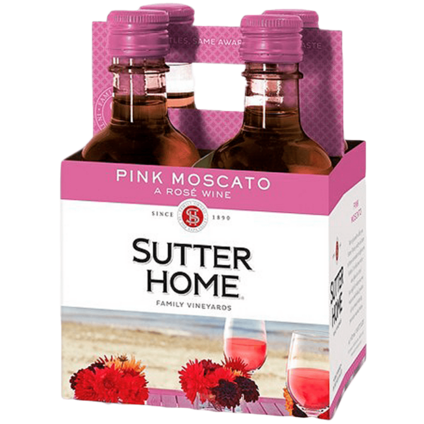 Sutter Home Pink Moscato Mini 187ml (4 Pack)