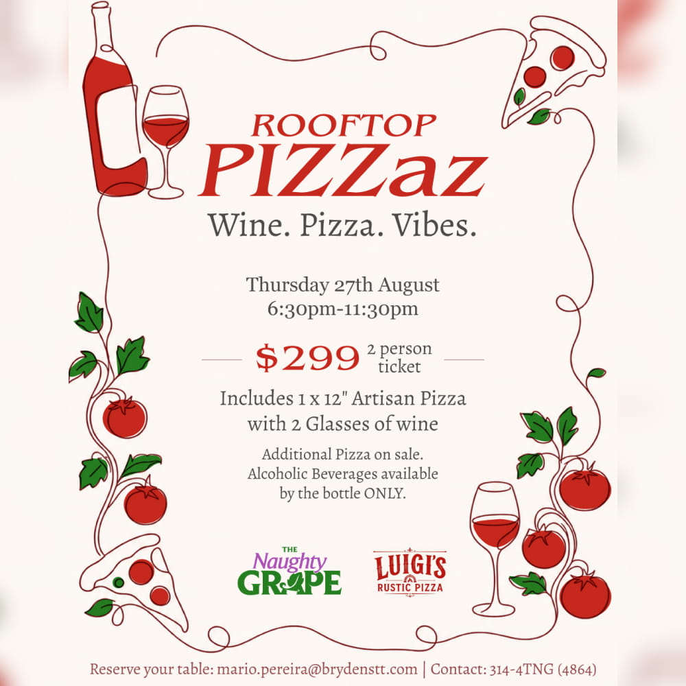 Rooftop Pizzaz | Wine, Pizza, Vibes